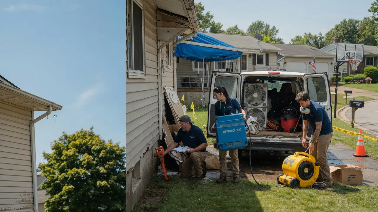 Ceiling Leak Cleanup in Shirland, IL near me