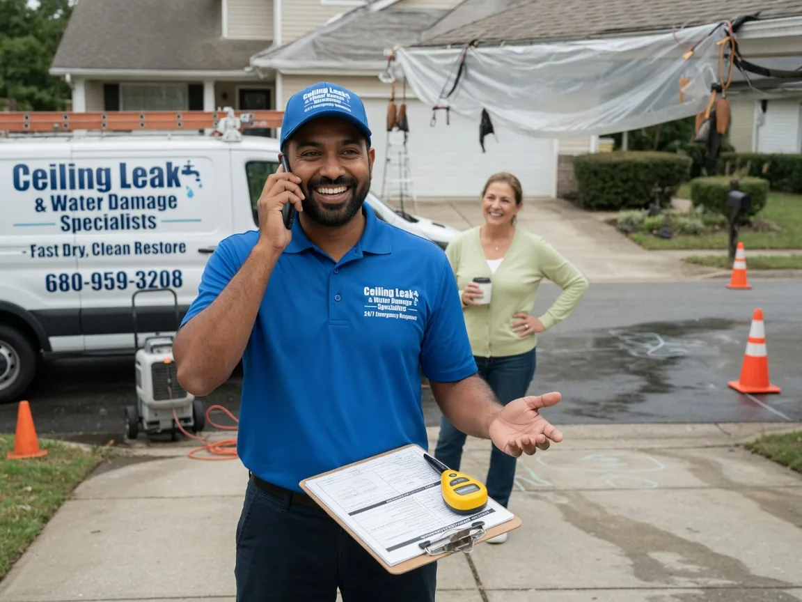 Ceiling Leak Cleanup Shirland, IL FAQs